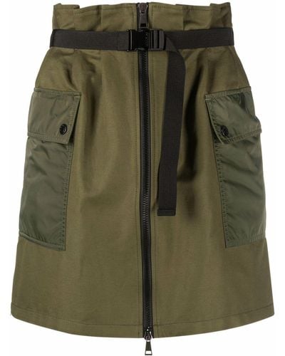 Moncler High-waisted Cargo Skirt - Green