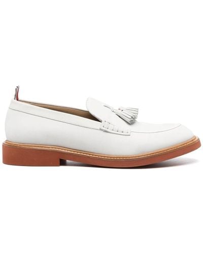 Thom Browne Tasselled Leather Loafers - White