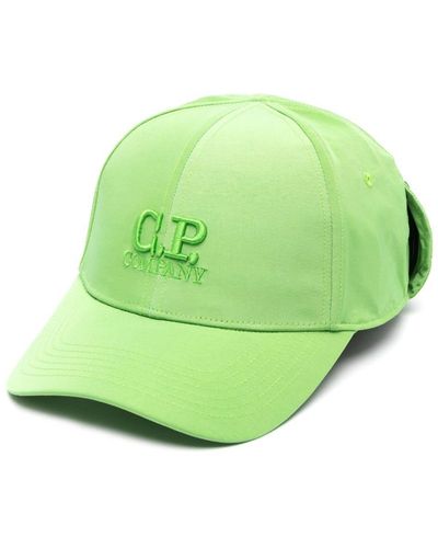 C.P. Company Logo-embroidered Curved-peak Cap - Green