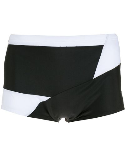 Amir Slama Badehose in Colour-Block-Optik - Schwarz