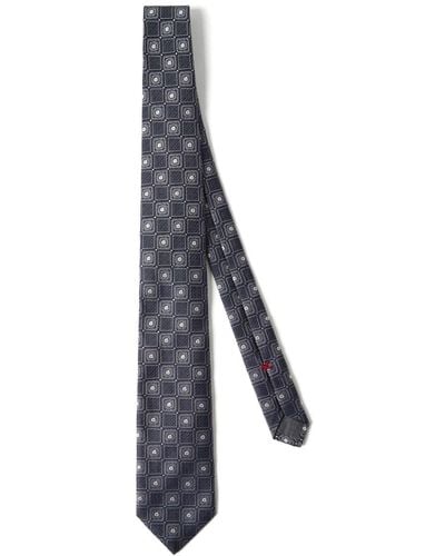 Brunello Cucinelli Krawatte aus Seiden-Jacquard - Blau