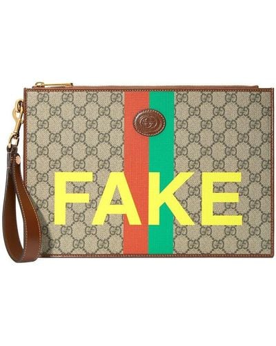Gucci 'Fake Not' Clutch - Mehrfarbig