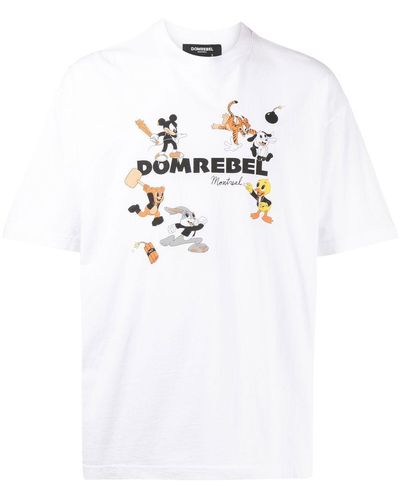 DOMREBEL ロゴ Tシャツ - ホワイト