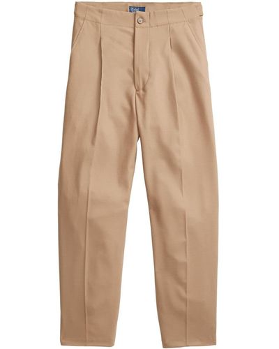 Polo Ralph Lauren Cropped Tapered Trousers - Natural