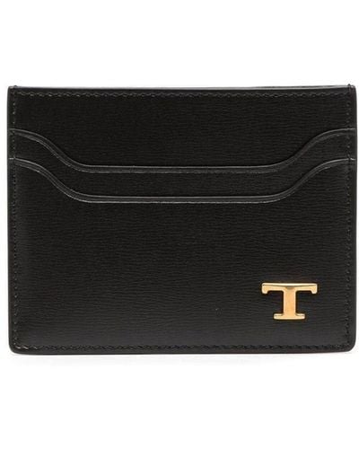 Tod's Monogram Leather Cardholder - Black