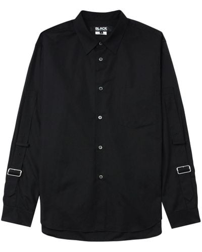 COMME DES GARÇON BLACK Buckled-strap Cotton Shirt - Black