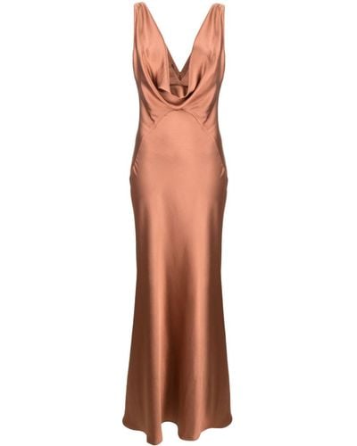 Pinko Kleid mit Satin-Finish - Braun
