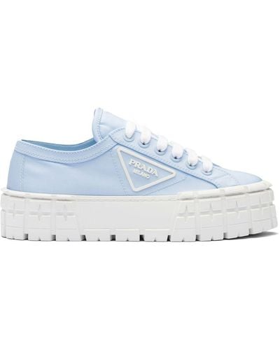 Prada Double Wheel Sneaker Aus Gabardine-re-nylon - Blau