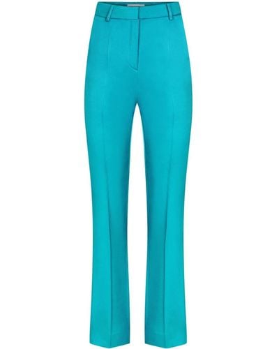Nina Ricci Cady Slim-fit Satin Trousers - Blue