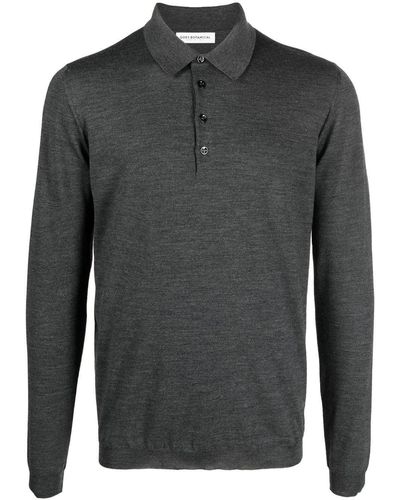 GOES BOTANICAL Long-sleeve Polo Shirt - Grey