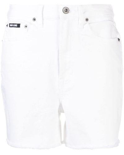 DKNY Kent High-rise Jean Shorts - White