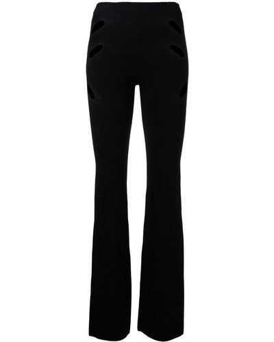 Dion Lee Cut-out Detail Flared Pants - Black