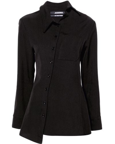 Jacquemus La Chemise Pablo Asymmetric Shirt - Black