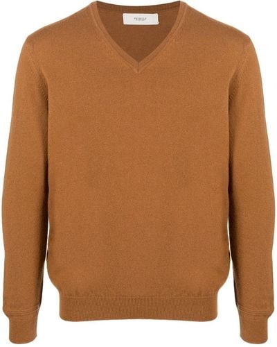 Pringle of Scotland V-neck Cashmere Sweater - Brown