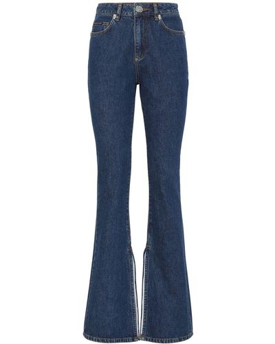 Philipp Plein High-waisted Flared Jeans - Blue