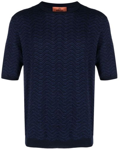 Missoni ウェーブパターン Tシャツ - ブルー