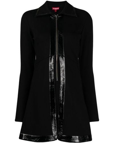 STAUD Robe courte Assemblage zippée - Noir