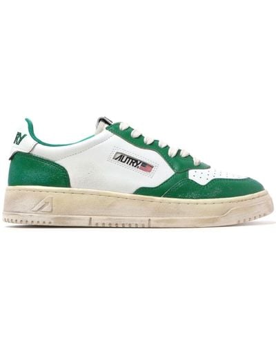 Autry Super Vintage Leren Sneakers - Groen