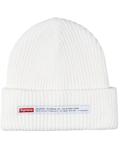 Supreme Property Label Knitted Beanie - White