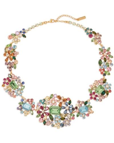 Jennifer Behr Tudor Crystal-embellished Necklace - Metallic