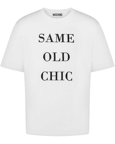 Moschino T-Shirt mit grafischem Print - Weiß