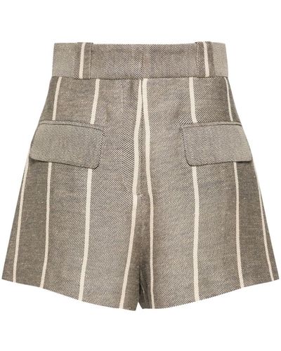 IRO Dorca Striped Twill Shorts - Natural