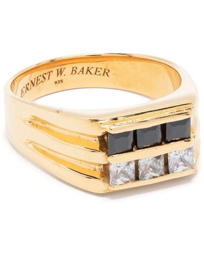 Ernest W. Baker 6 Stone Gold-plated Ring - Metallic