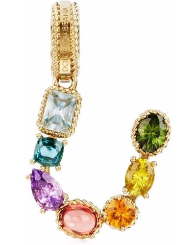 Dolce & Gabbana Pendente Rainbow Alphabet U in oro giallo 18kt - Metallizzato