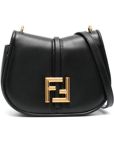 Fendi C'mon レザー ショルダーバッグ S - ブラック