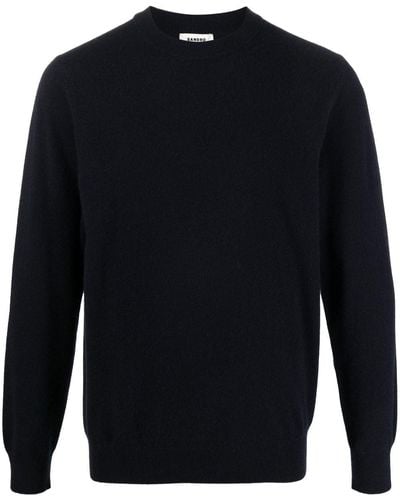Sandro Fine-knit Round Neck Sweater - Blue