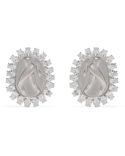 ShuShu/Tong Maiden Crystal-Embellished Earrings - White