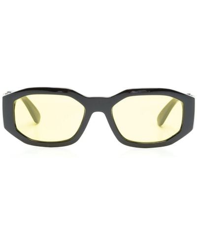 Versace Medusa Biggie Rectangle-frame Sunglasses - Natural