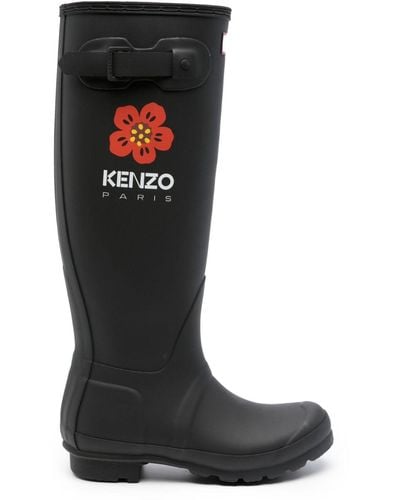 KENZO X Hunter Boke Flower Laarzen - Zwart