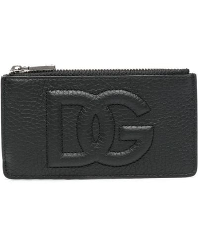 Dolce & Gabbana Logo-Embossed Card Holder - Black