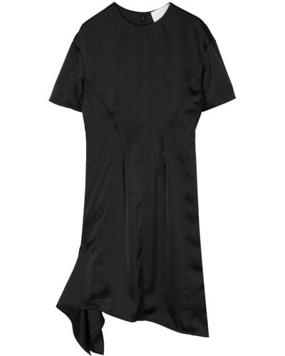 Remain Asymmetric-hem Round-neck Dress - Black