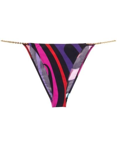 Emilio Pucci Bas de bikini à imprimé Marmo - Violet