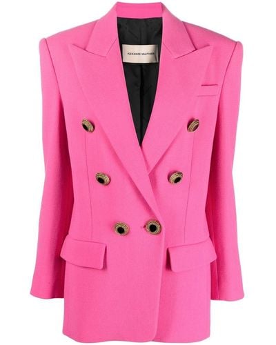 Alexandre Vauthier Double-breasted Wool Blazer - Pink