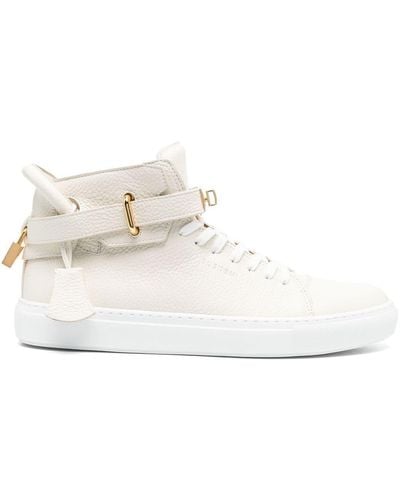 Buscemi High-top Leather Sneakers - White