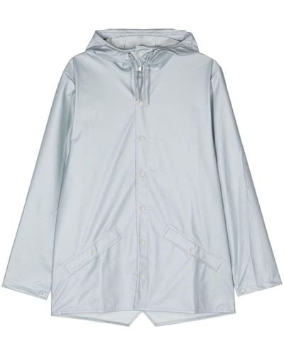 Rains Waterproof Hooded Raincoat - Blue