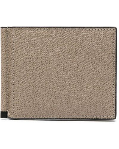 Valextra Simple Grip Leather Wallet - Brown
