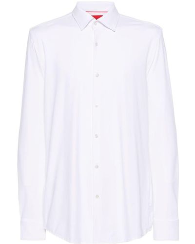 HUGO Slim-fit Overhemd Met Klassieke Kraag - Wit