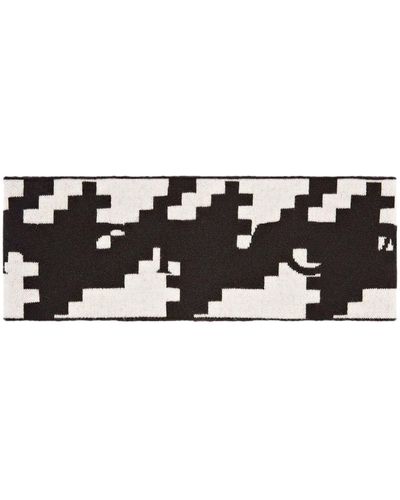 Perfect Moment Houndstooth-print Logo Head Band - Black