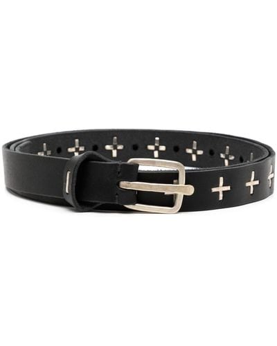 Werkstatt:münchen Stud-embellished Leather Belt - Black