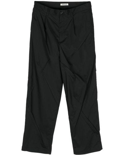 Undercover Pantalones rectos con costuras - Negro