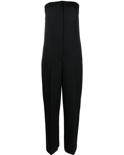 Erika Cavallini Semi Couture Strapless Tailored Jumpsuit - Zwart