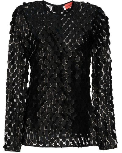 Manning Cartell Supreme Extreme Sequinned Long-sleeve Top - Black