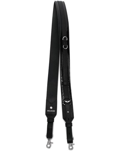 Zadig & Voltaire Stud-embellished Leather Shoulder Strap - Black