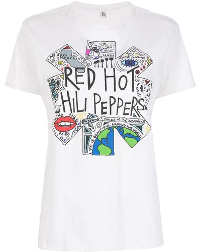 R13 T-shirt à imprimé Red Hot Chili Peppers - Blanc