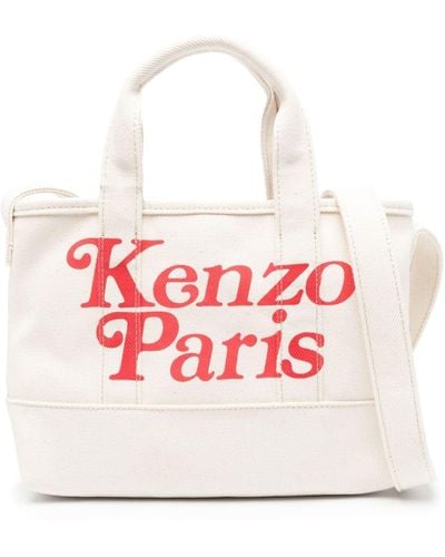 KENZO Small Logo-print Tote Bag - Pink