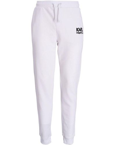 Karl Lagerfeld Jogginghose mit Logo-Print - Weiß